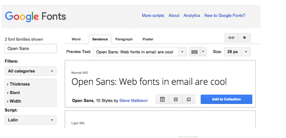 web fonts in email