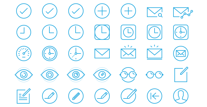Some of the discarded icons